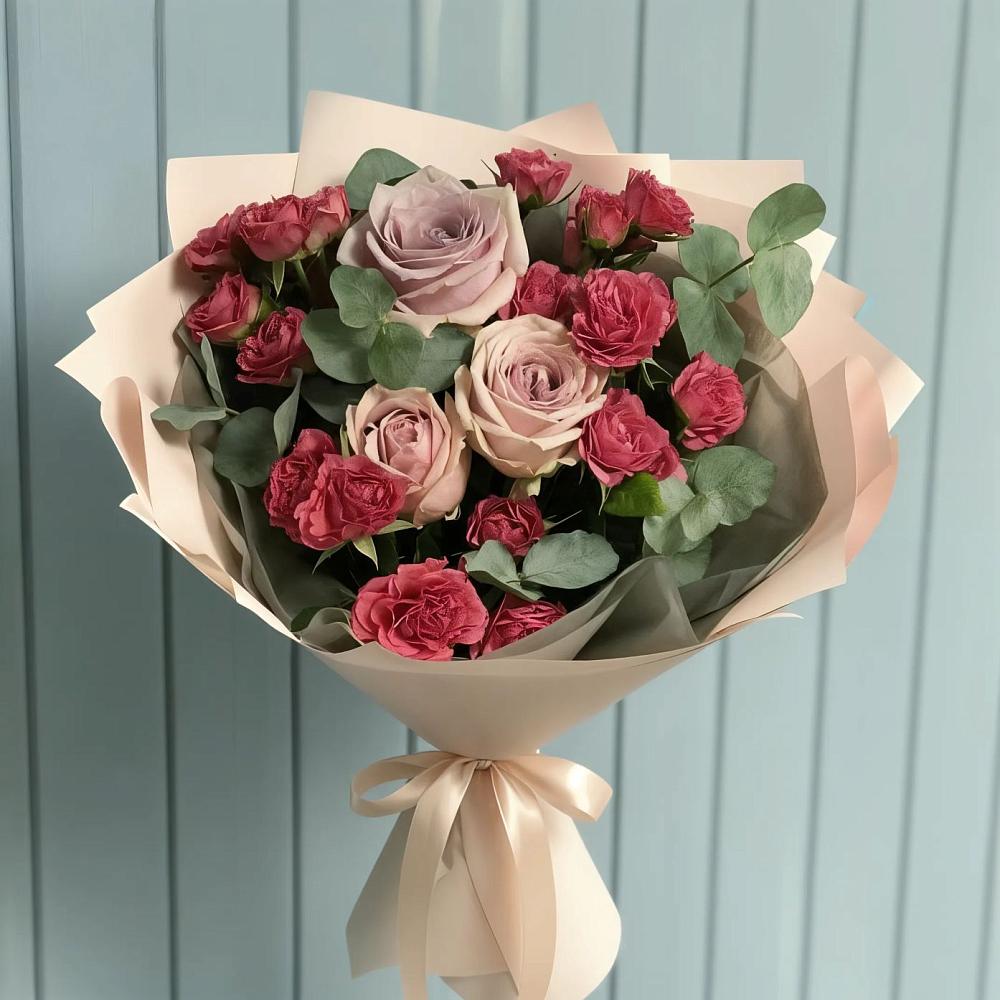 Букет цветов из: Гвоздики и Розы в Беломорске