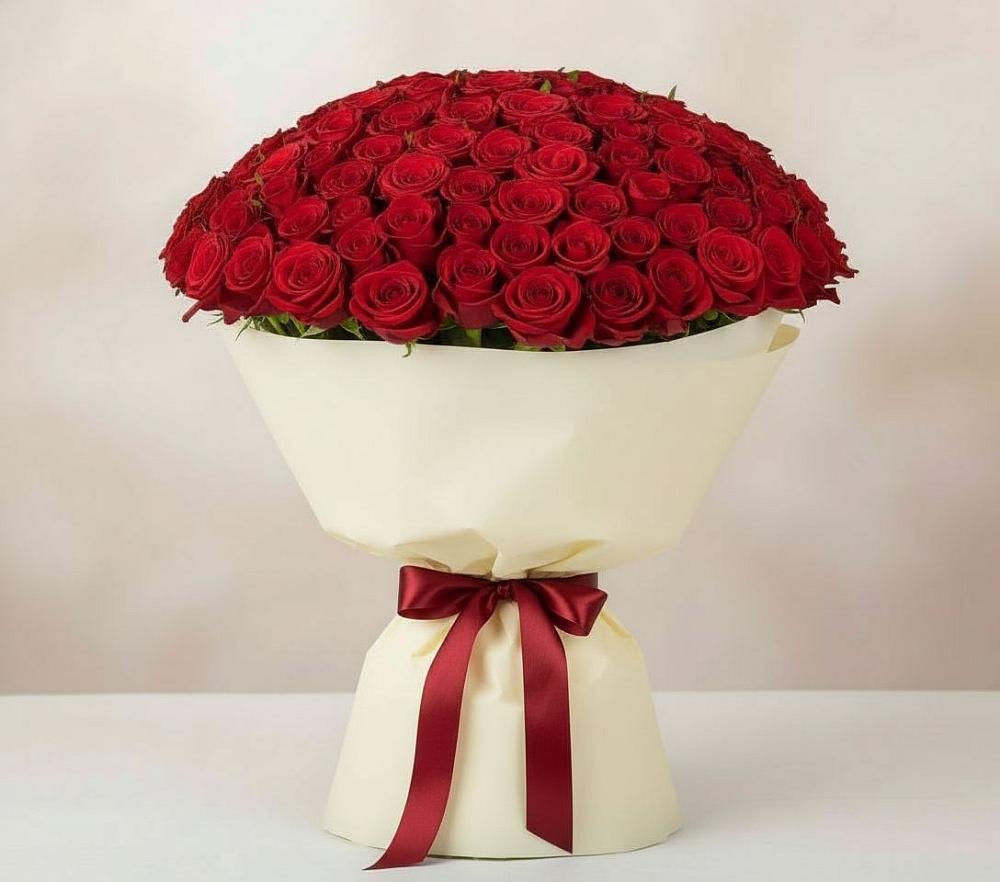Букет 101 Красная роза Милано в Беломорске