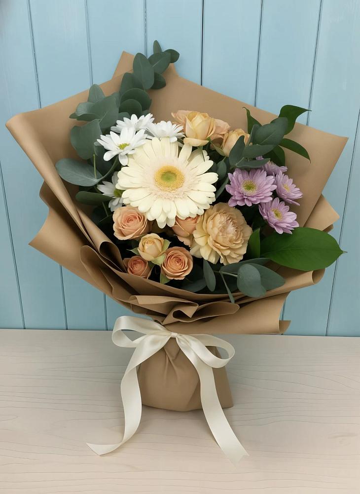 Букет цветов из: Герберы и Хризантемы в Беломорске