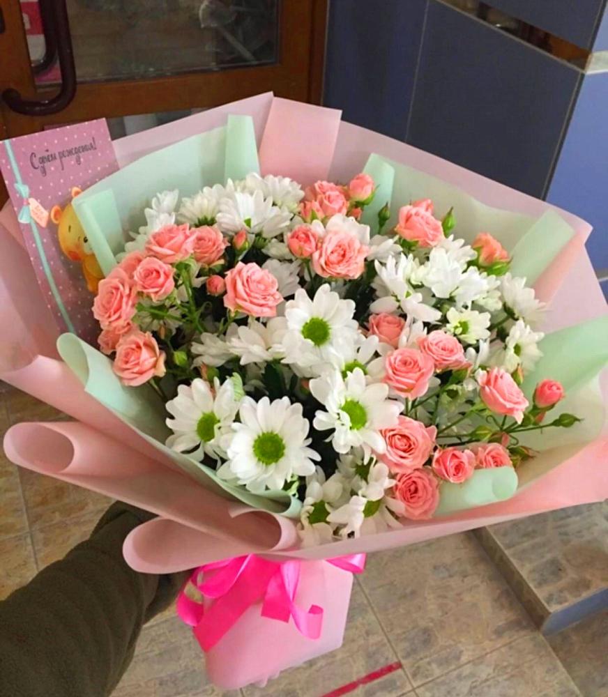 Букет цветов из: Розы и Хризантемы в Беломорске