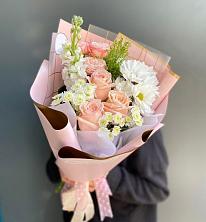 Букет цветов из:  Хризантемы и Розы в Беломорске
