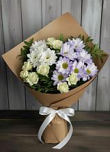 Букет цветов из:  Хризантемы и Розы в Беломорске
