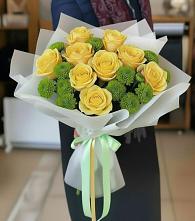 Букет цветов из:  Хризантемы и Розы в Беломорске