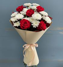 Букет цветов из:  Розы и Хризантемы в Беломорске