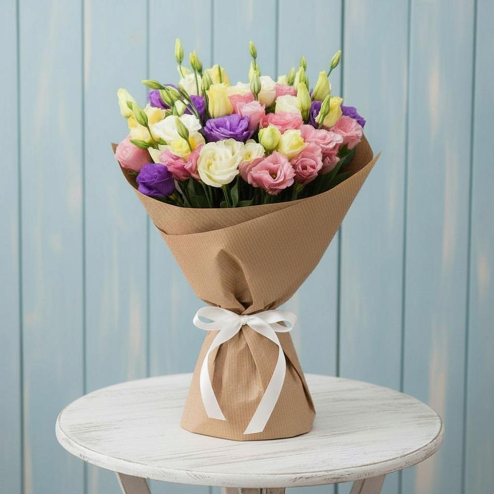 Букет цветов из: Лизиантусы в Беломорске