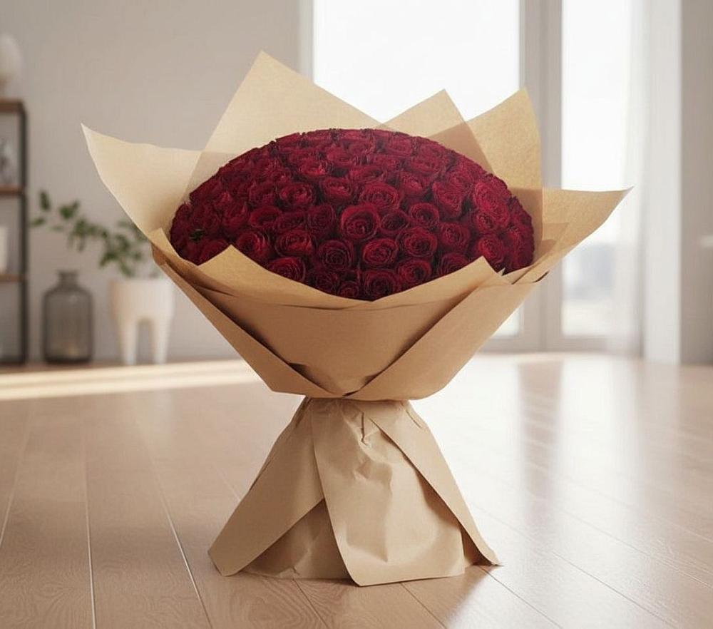 Букет 101 Красная роза в Беломорске