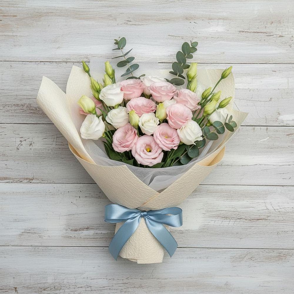 Букет цветов из: Лизиантусы в Беломорске